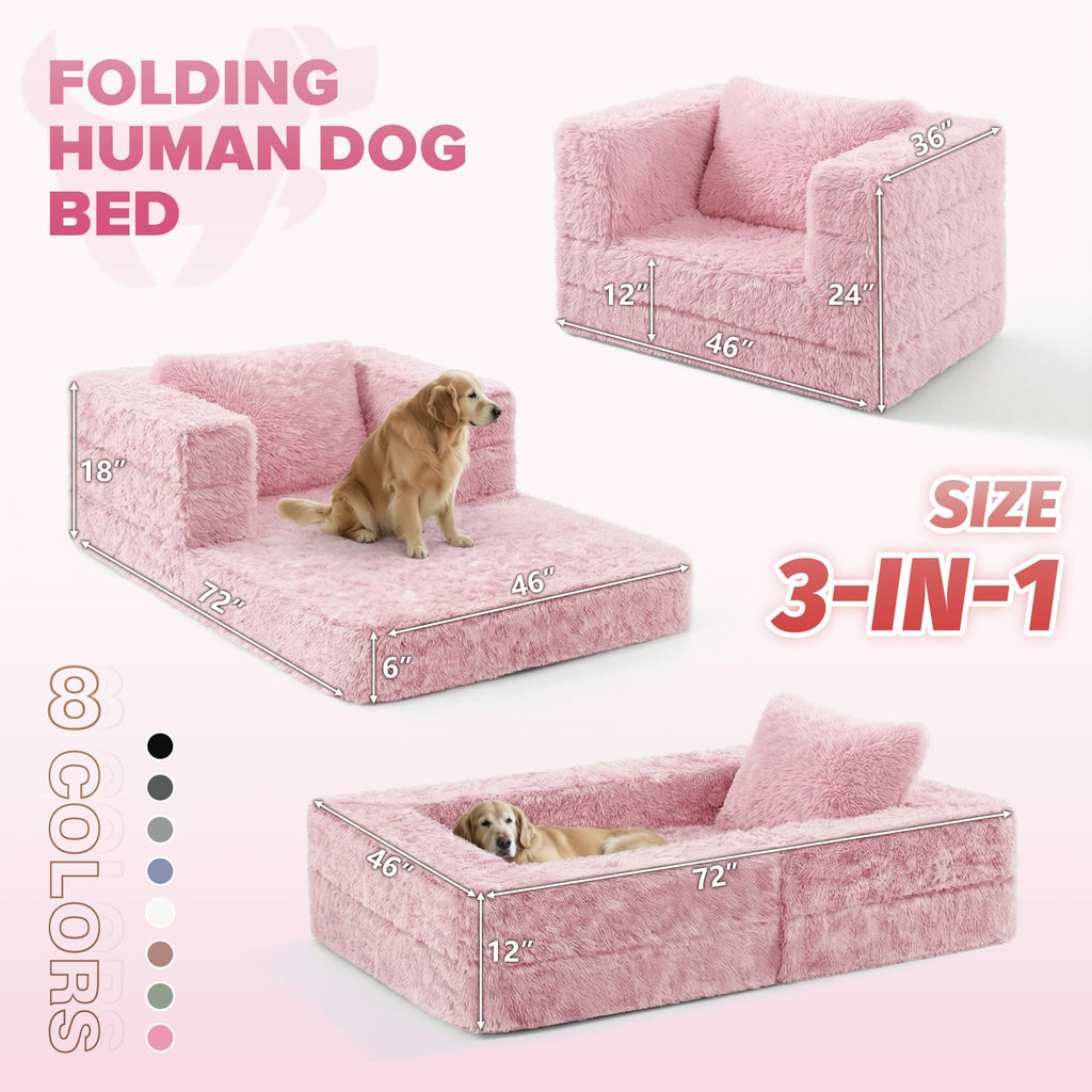 Convertible Sofa Bed 3-in-1 Futon with Pillow M2259