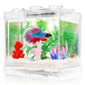 0.6 Gallon Betta Fish Tank Aquarium Kit with LED Lighting E384096