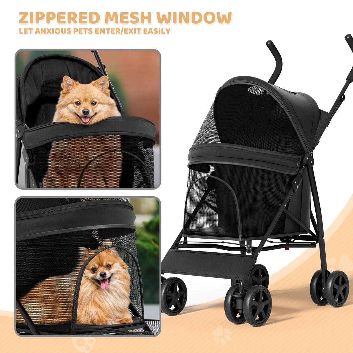 Compact Fold Pet Travel Stroller T400