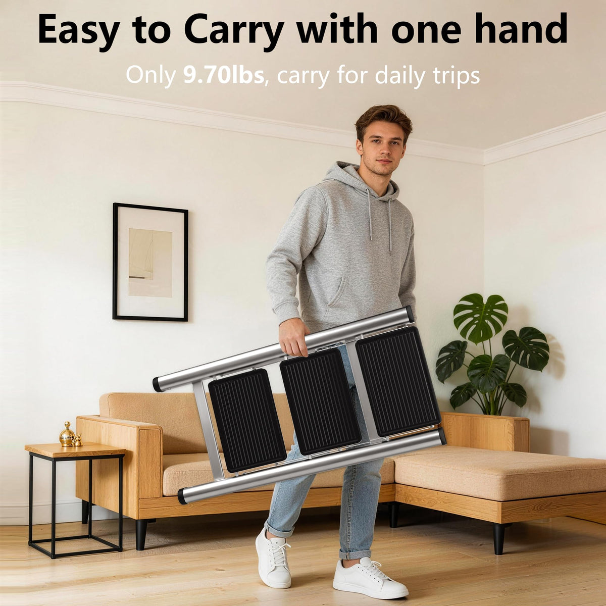 Folding Step Stool with Anti-Slip Pedals L6723