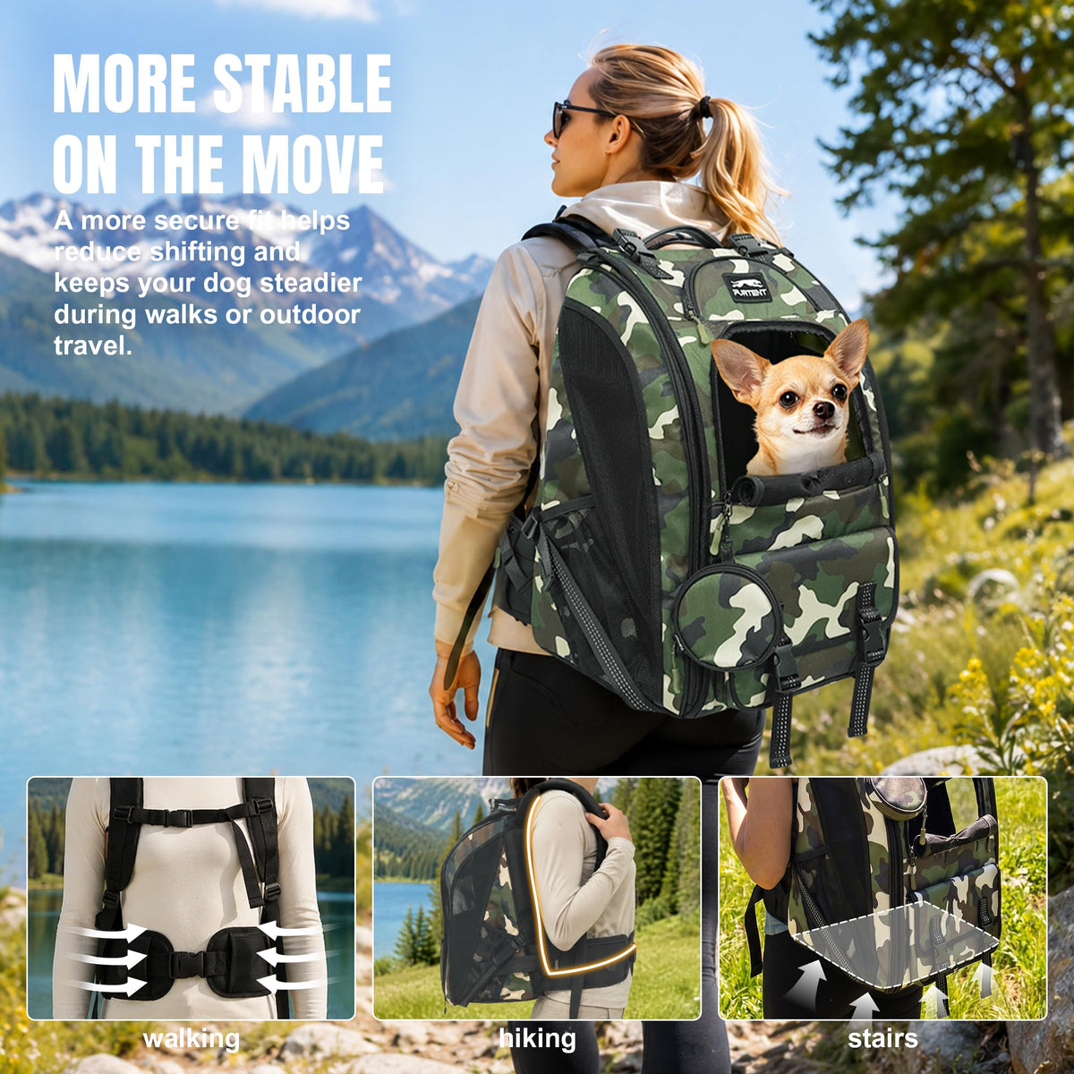 Dog Backpack Carrier Up to 20 lb H4238