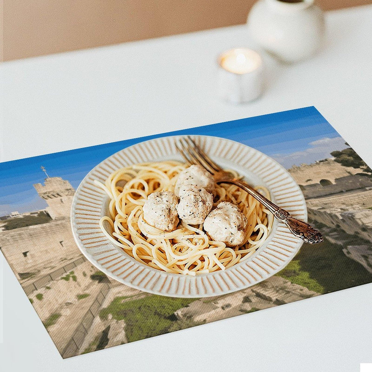 Washable Stain Resistant Placemats 4 PCS I73750