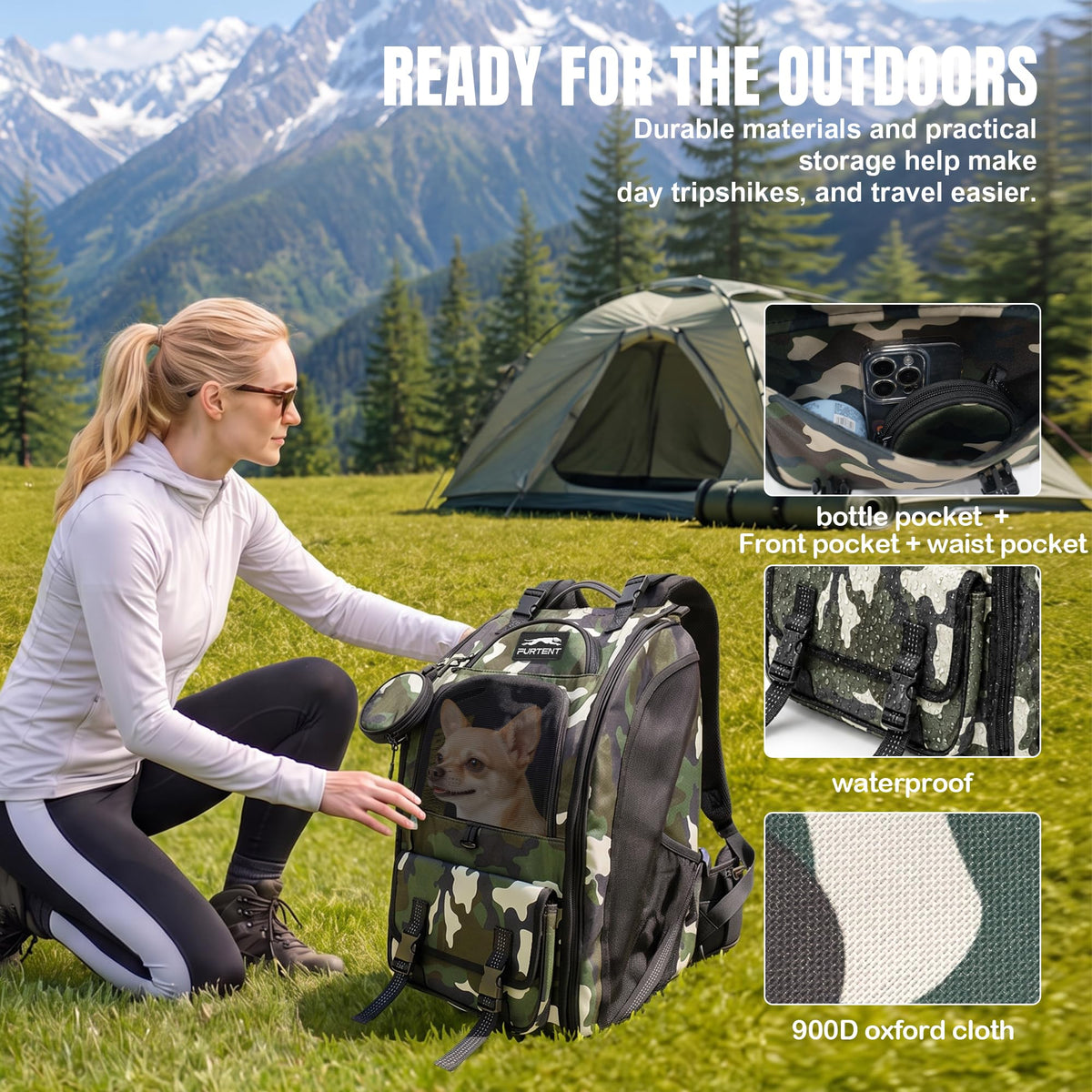 Dog Backpack Carrier Up to 20 lb H4238
