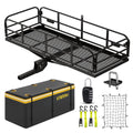 500 Lbs Heavy Duty Hitch Mount Cargo Carrier 60"x24"x14.4" Folding C48662