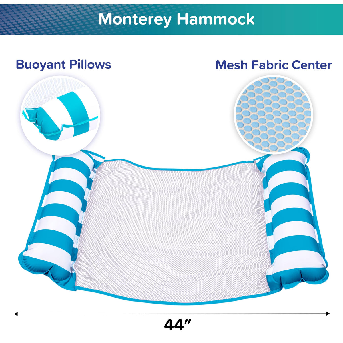 Light Blue, Navy & Burgundy/White Stripe 3-Pack Pool Float W7028