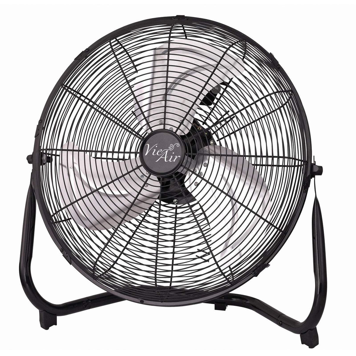 Black 3 Speed Metal Floor Fan U3451