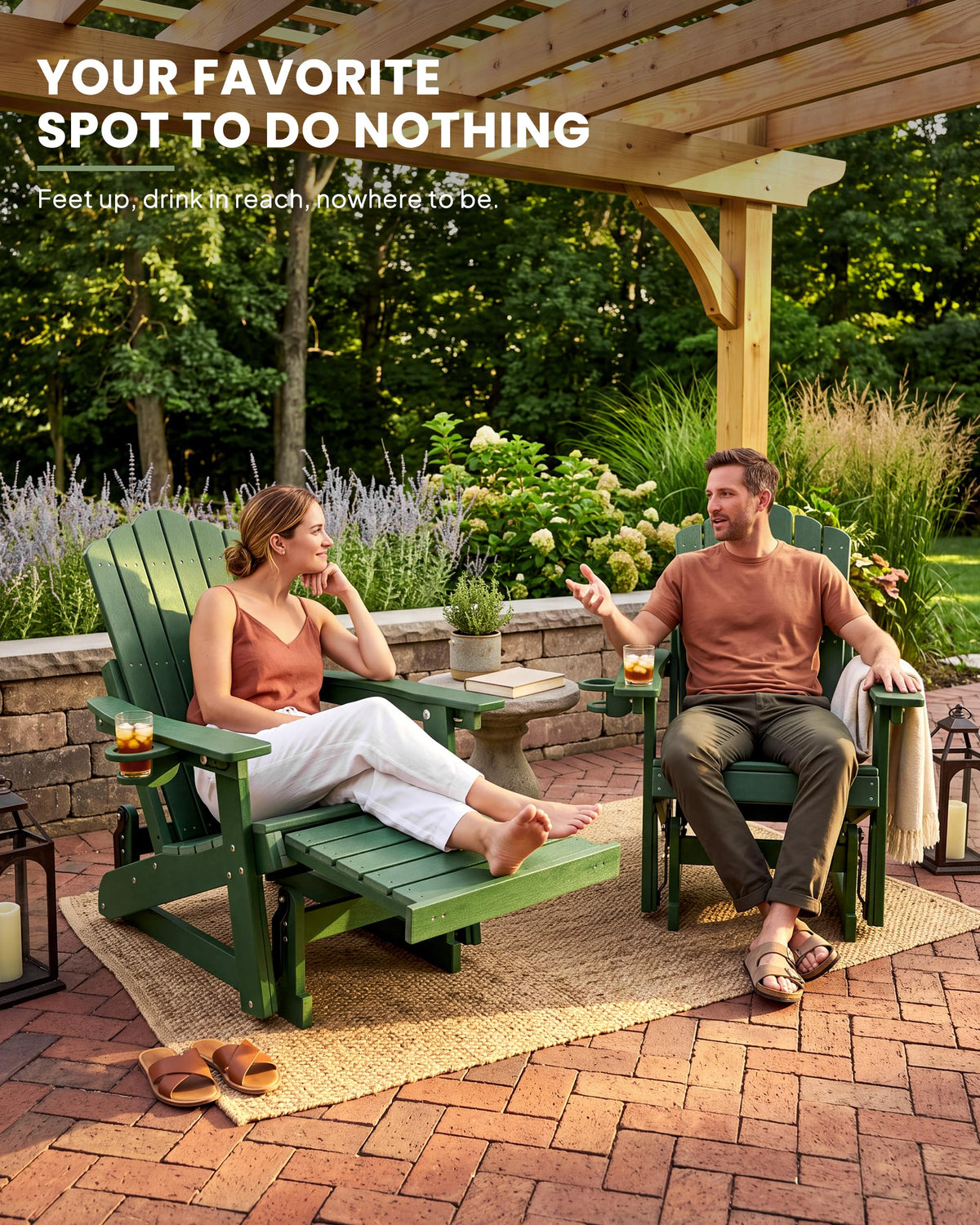 Adirondack Glider Chair Set of 2 F15742