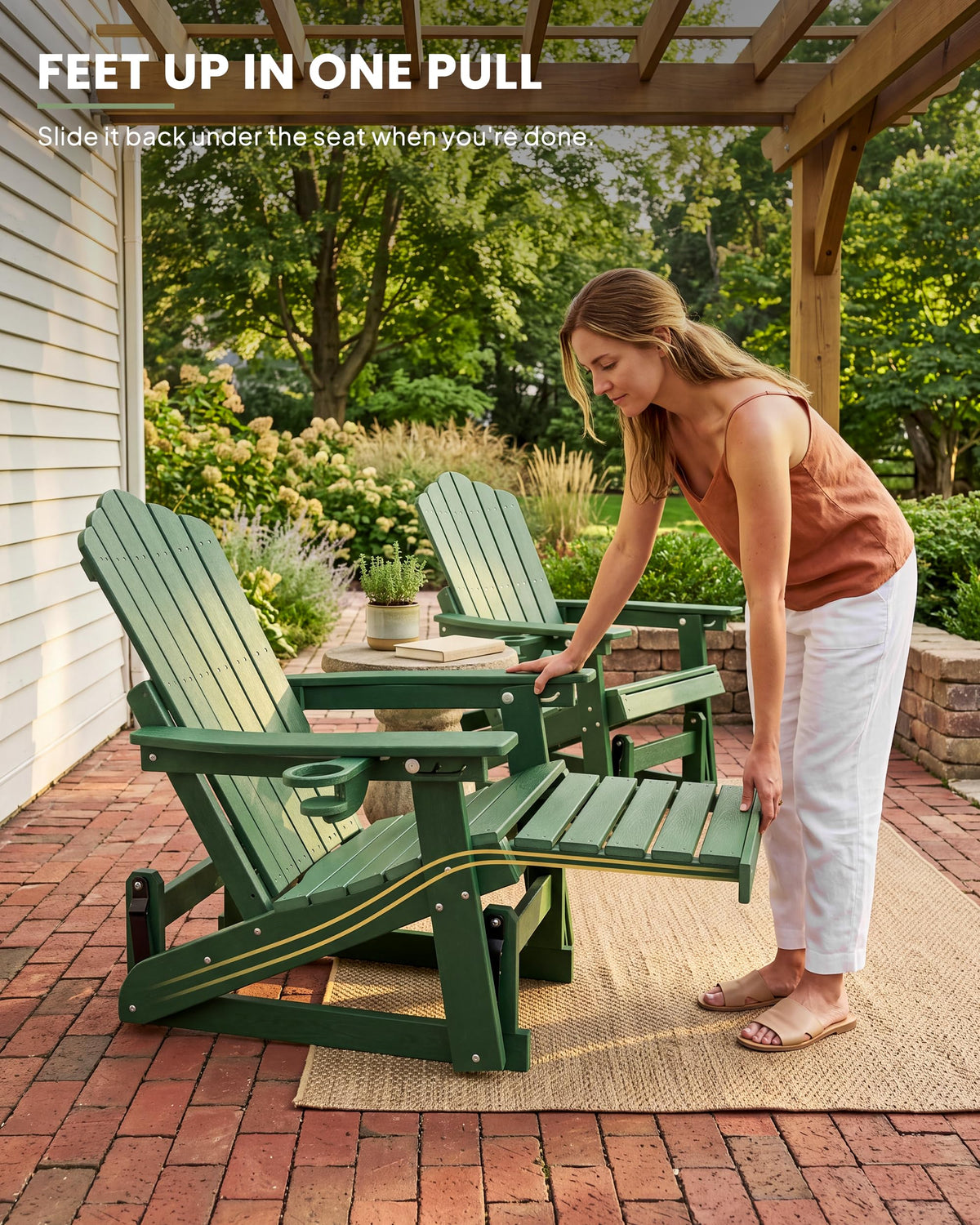 Adirondack Glider Chair Set of 2 F15742