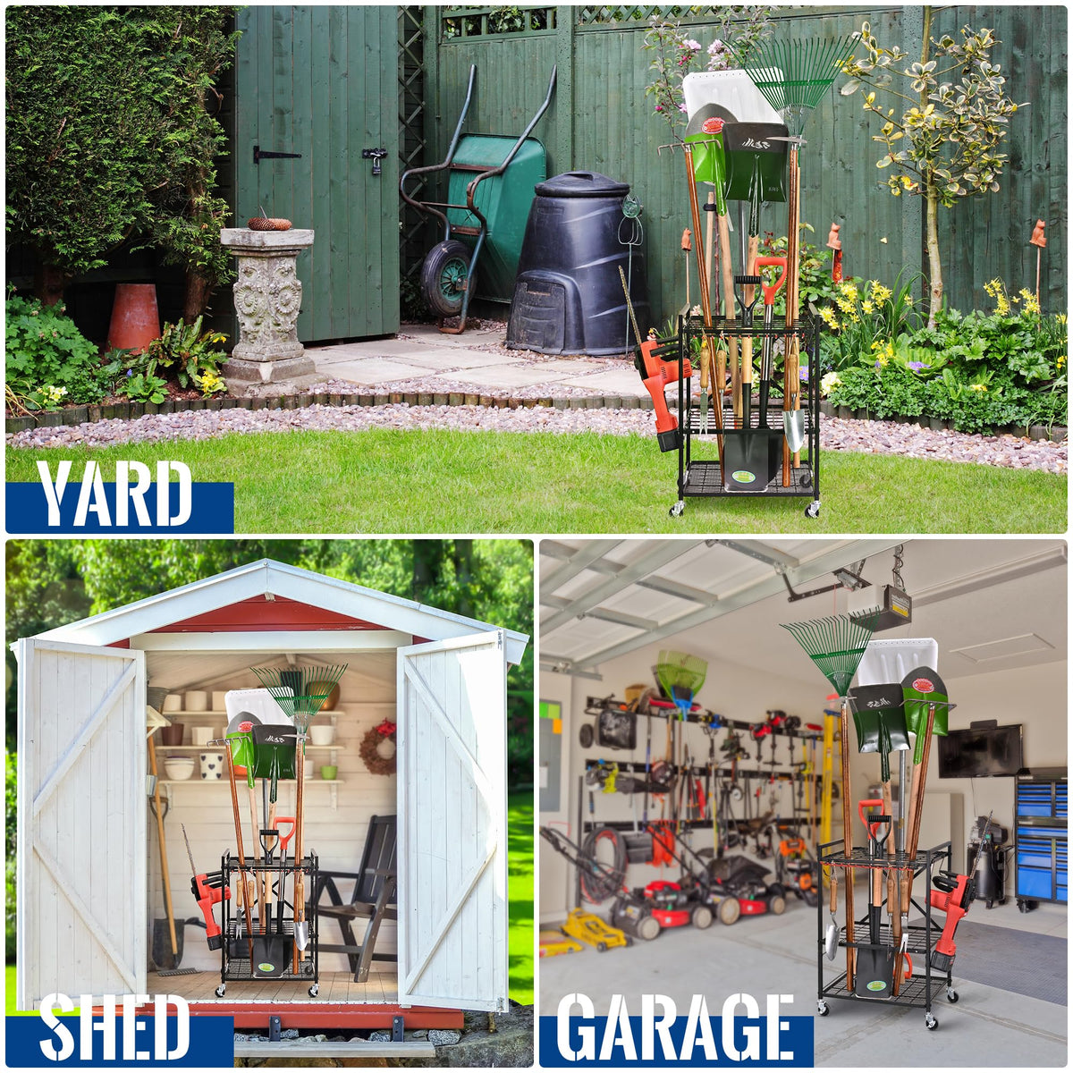Rolling Garden Tool Organizer B562