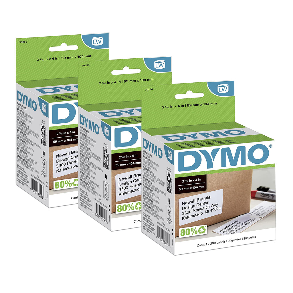 Large Shipping Labels 2-5/16" x 4", 3 Rolls of 300 E530728