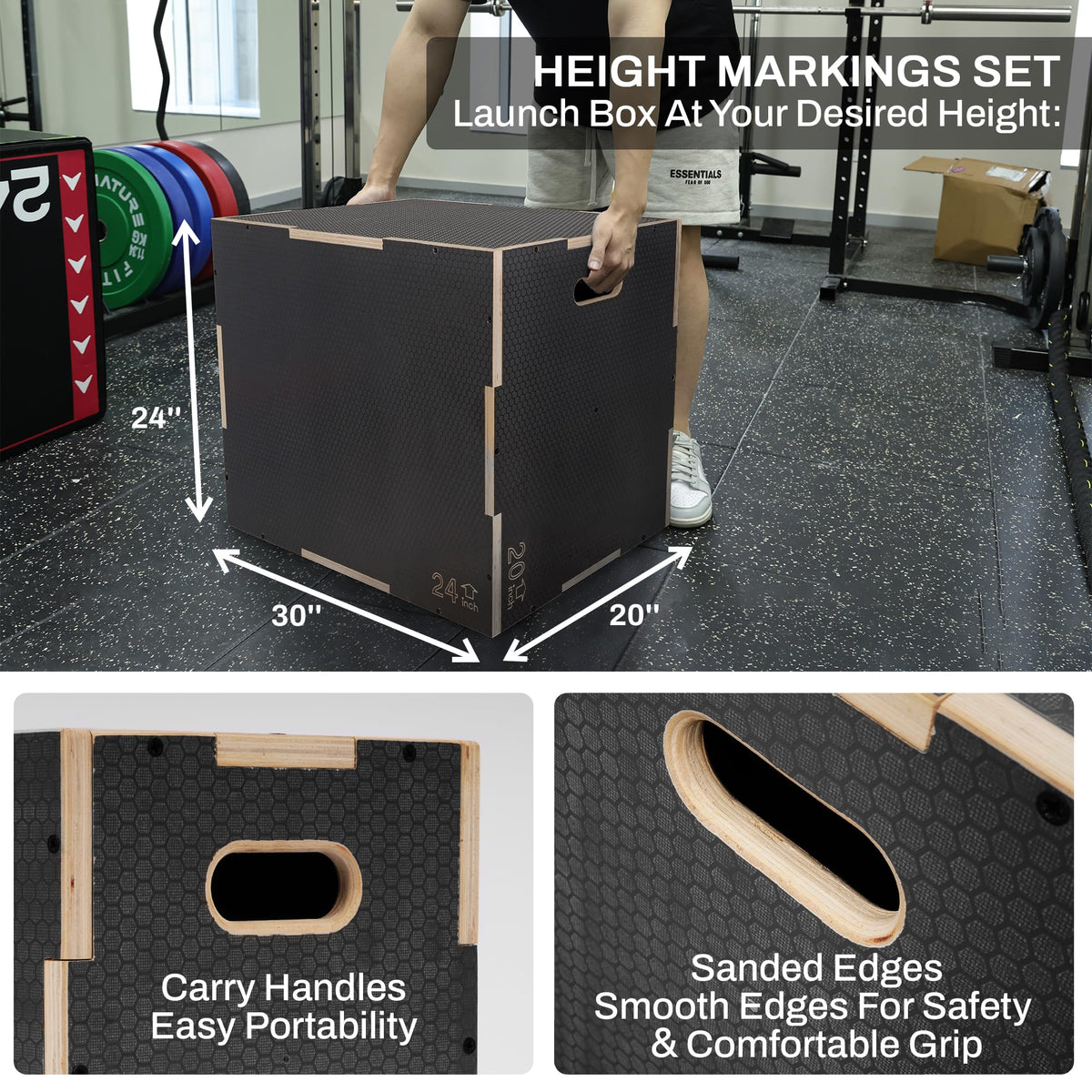 Wooden Plyo Box Jump Exercise Platform I2583