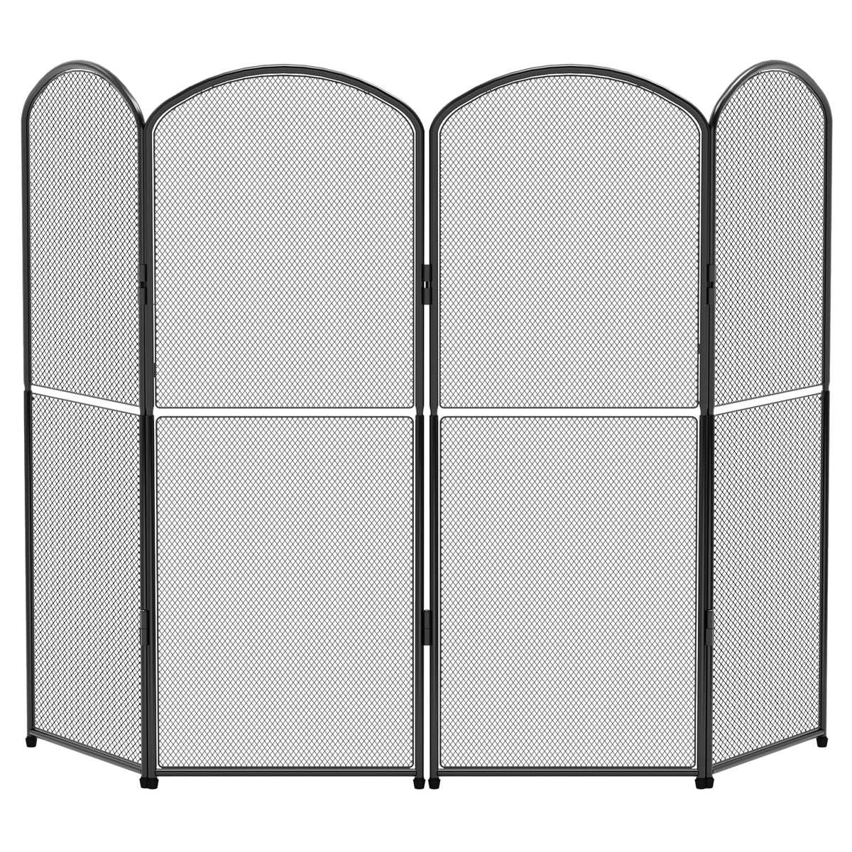 Black Foldable Fireplace Screen W497