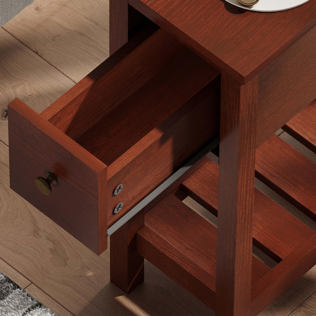 Narrow Side Table with Drawer Set of 2 K1837
