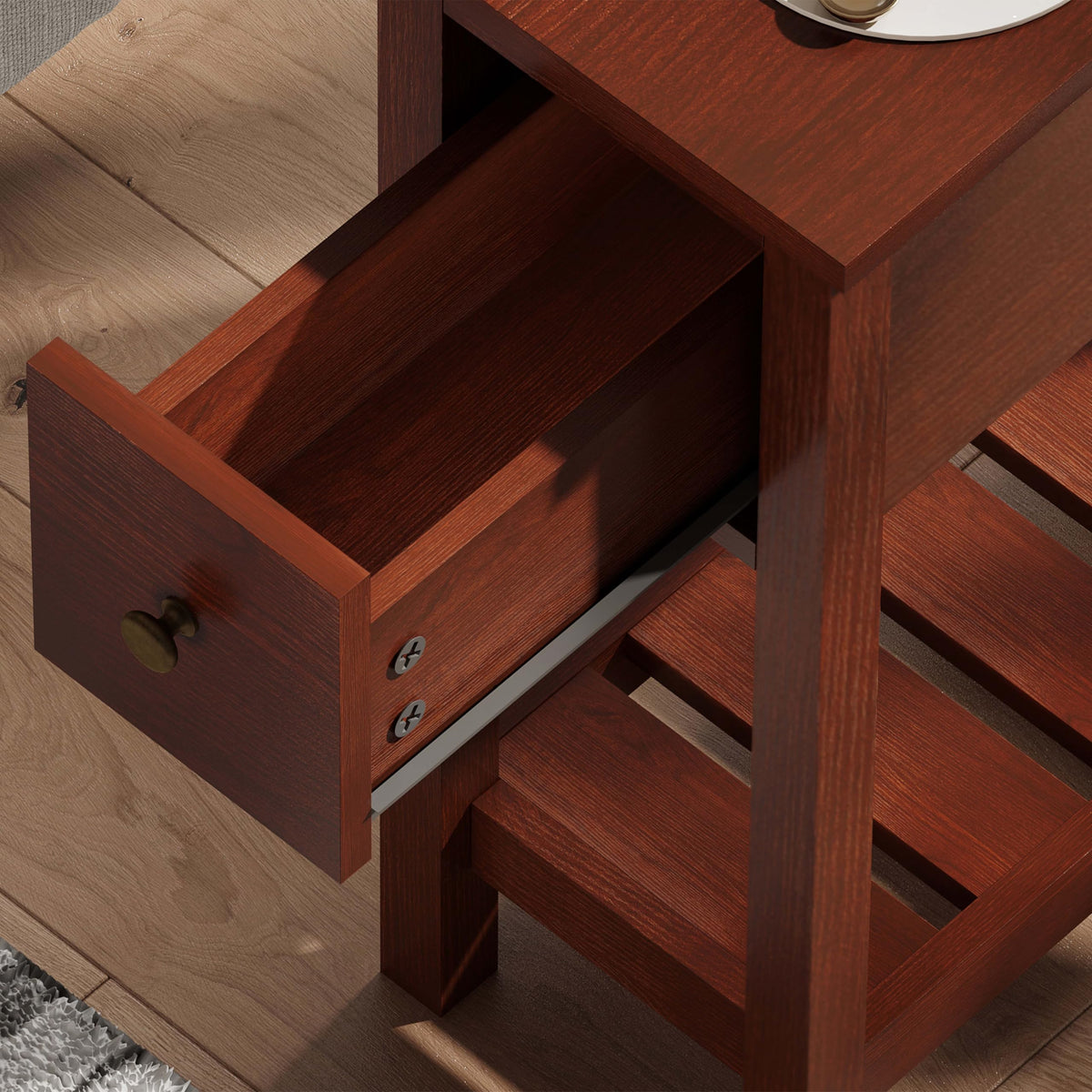 Narrow Side Table with Drawer Set of 2 K1837